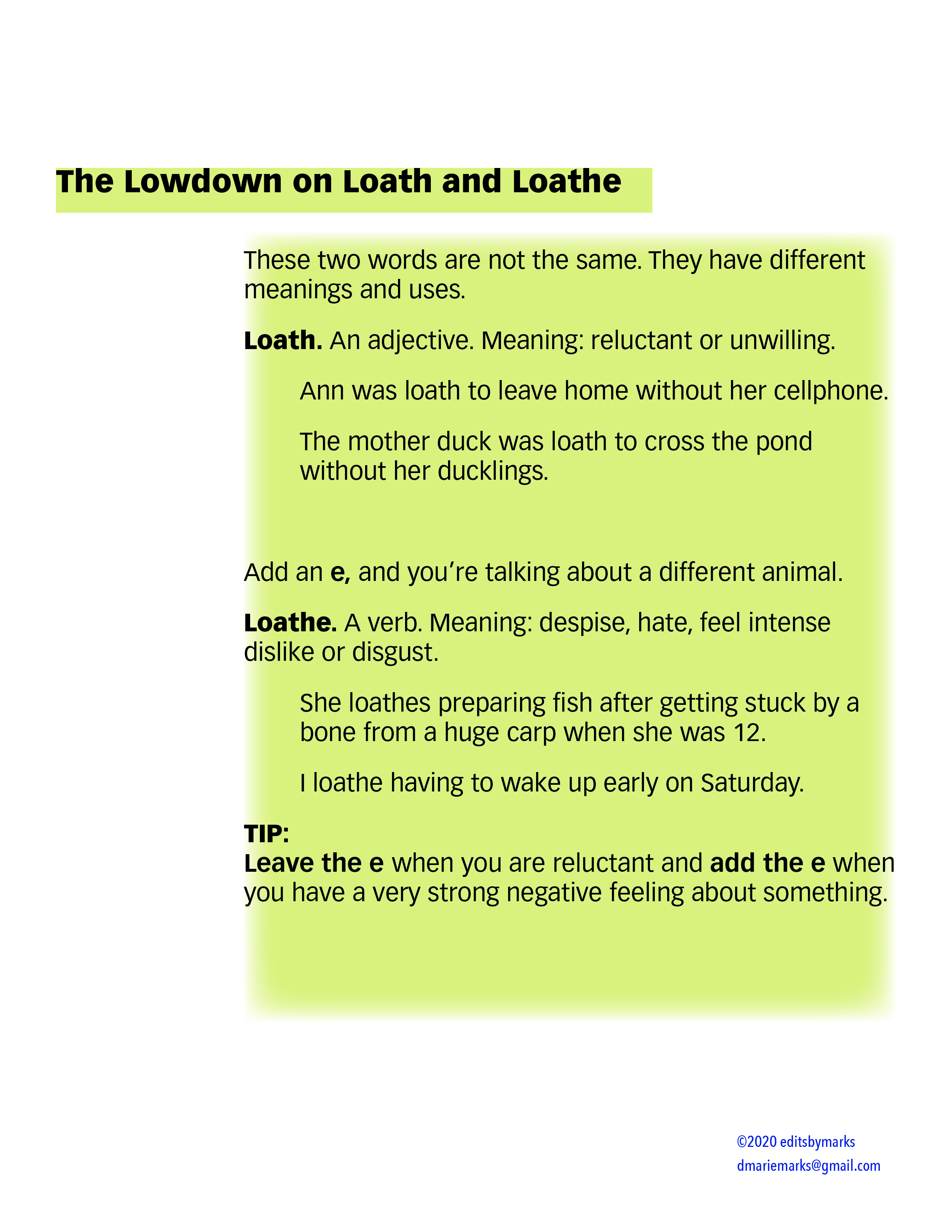 loath-loathe